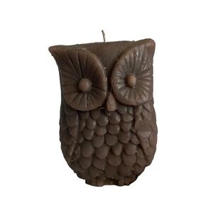 Brown OWL candle- dopamine decor